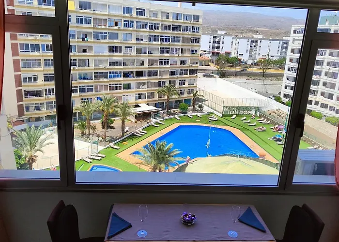 Residencial Molinos Con Piscina, Tv Internacional Y Wifi Playa del Inglés